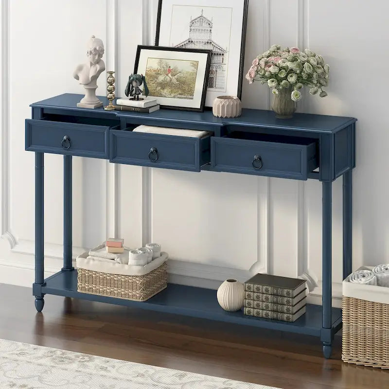 Console de table de canapé avec tiroirs pour entrée