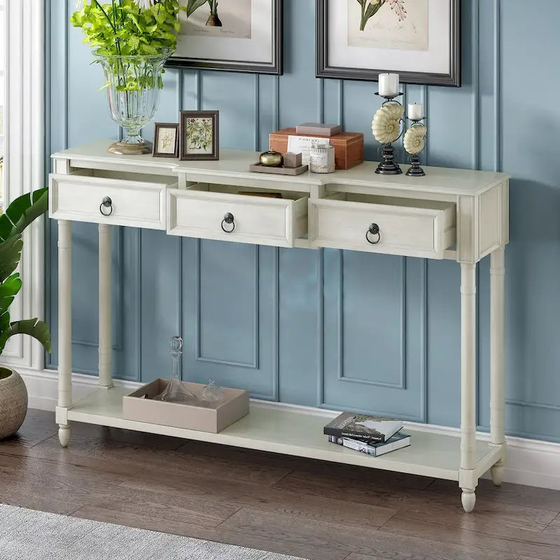 Console de table de canapé avec tiroirs pour entrée