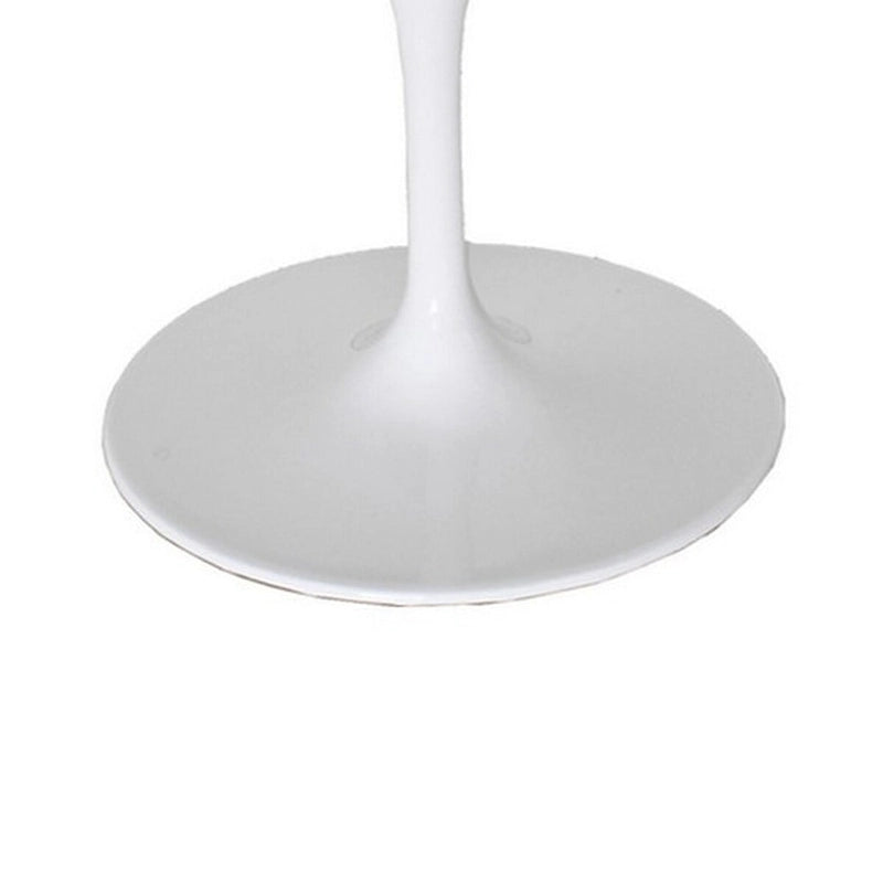 Fauteuil de salle à manger pivotant, forme artisanale unique, piètement rond blanc